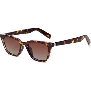 🆕Women Brown Retro Cat Eye Polarized Trendy Designer Style Cateye Sunglasses